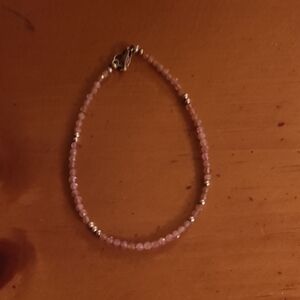 Elegant Pink Beaded Bracelet